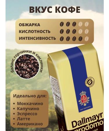 dallmayr Coffee in grains 500 grams Dalmar Prodeomo Germany - Buy Online on GoSupps.com