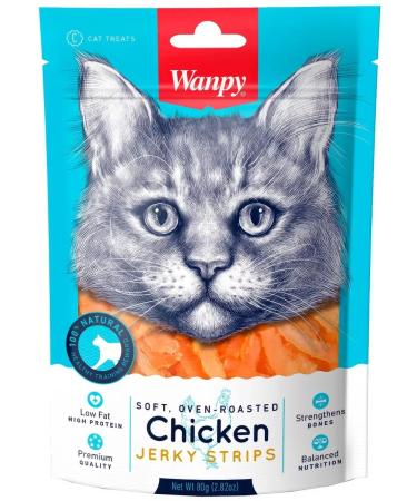 Wanpy CAT Soft sluggish straw for cats chicken 80 g
