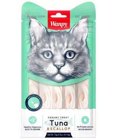 Wanpy Cat delicate puree for cats tuna and scallop 70 g