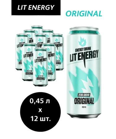 LIT ENERGY Original energy without sugar 450ml x 12pcs