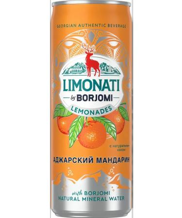 Borjomi Gas. Limonati drink mandarin 0.33l x 12pcs - Buy Online on GoSupps.com