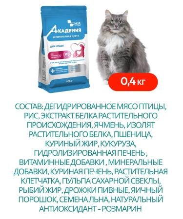 ACADEMY Vetideta food to cats with food disorder 0.4 kg - Buy Online on GoSupps.com