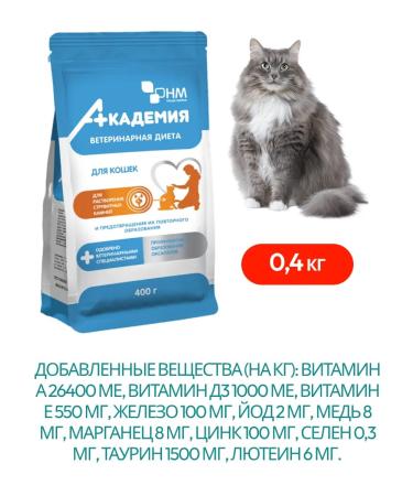 ACADEMY Vetideta to cats at MKB from cupivite stones 0.4 kg - Buy Online on GoSupps.com