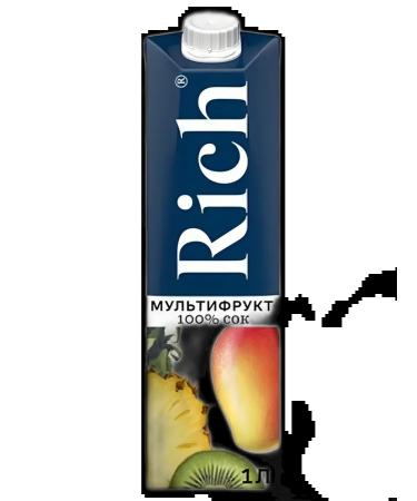 Juice (Rich) Multifrut 12 pcs 1 liter - Buy Online on GoSupps.com
