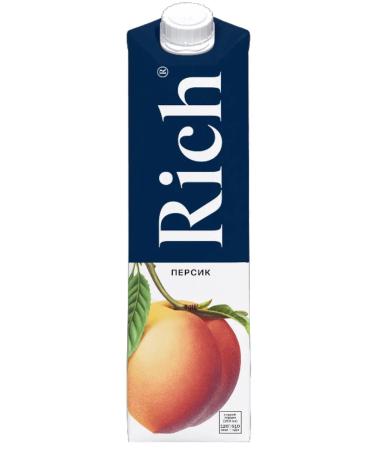 Juice (Rich) peach 12 pcs 1 liter - Buy Online on GoSupps.com