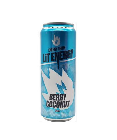 LIT ENERGY Energy drink Berry Coconut 450ml x 12pcs - Buy Online on GoSupps.com