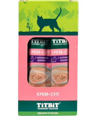 TiTBiT Cotton treat cream-soup with rabbit 10 g x 16 pcs - Buy Online on GoSupps.com