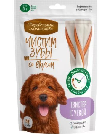 Country delicacies The treat brushes your teeth for dogs a twister with a duck 90 g