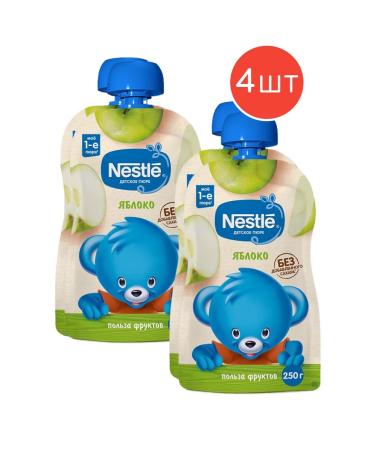 Nestle Puree children's fruit apple 250g 4pcs