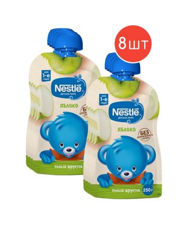 Nestle Puree children's fruit apple 250g 8pcs