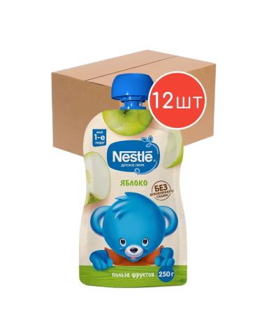 Nestle Puree children's fruit apple 250g 12pcs