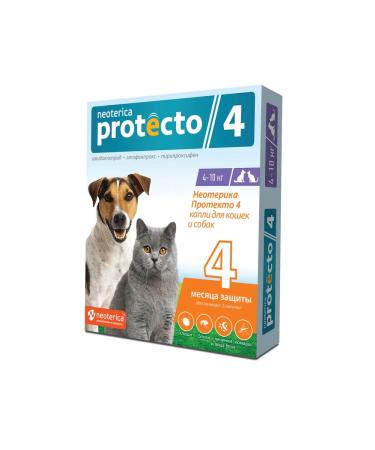 Neoterica Protecto Drops for cats and dogs 4-10 kg 2 pcs P302