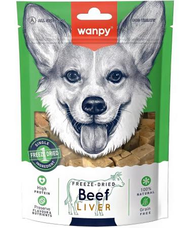Wanpy Freeze Dried Biff Liver for dogs beef liver 40 g