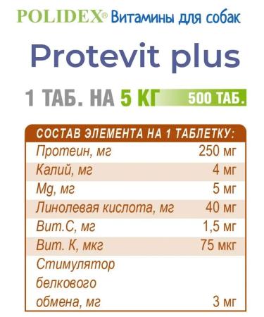 Polidex Polydex is protected plus for dogs and puppies 500 tab - Buy Online on GoSupps.com