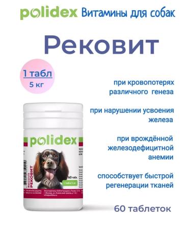 Polidex Polydex Recovit Vitamin Complex for Dogs 60 Tab