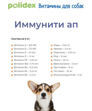 Polidex Polydex Immunity AP Vitamin Complex for Dogs 60 Tab - Buy Online on GoSupps.com