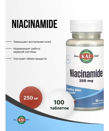KAL Niacinamide 250 mg - niacinamide 100 tablets