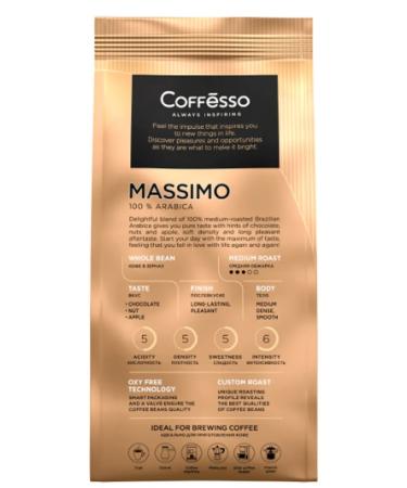 COFFESSO Grain coffee Massimo 250 g - Buy Online on GoSupps.com