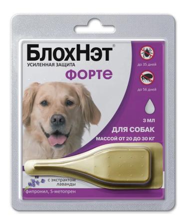 BLOKHNET Fort Drops for dogs from 25 to 30 kg 1 pipette 3 ml