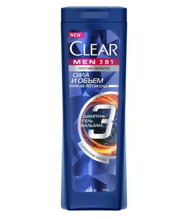 clear Male shampoo and strength 3B1 400 ml