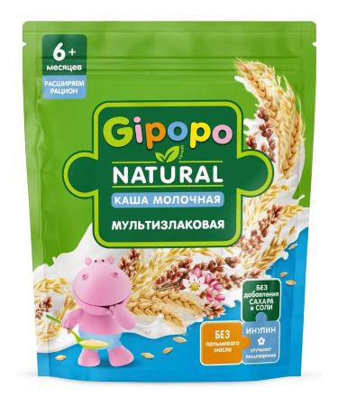 GIPOPO Porridge dry children's multi -haired dairy from 6 months 180g