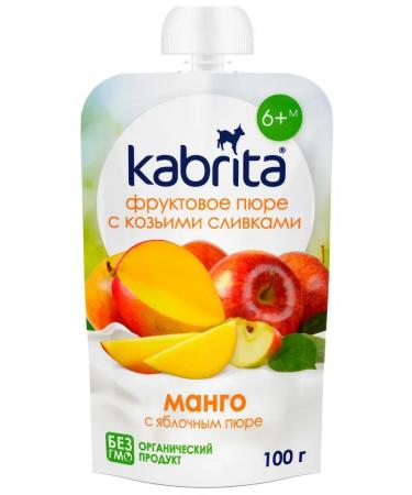 Kabrita Mango-apple puree puree cream from 6 months 100g