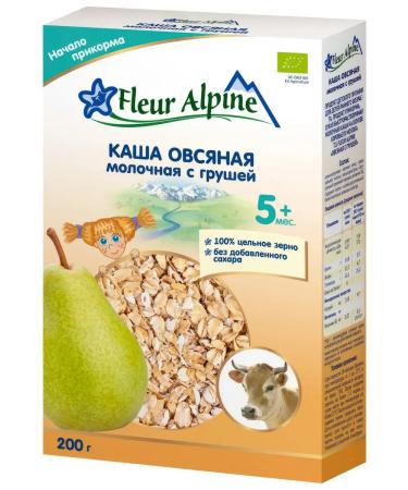 Fleur Alpine Oatmeal porridge with pears from 5 months 200g
