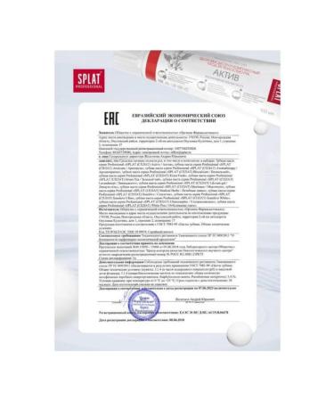 SPLAT Pasta Paste Professional Act is 100 ml A-113 2 pcs - Buy Online on GoSupps.com