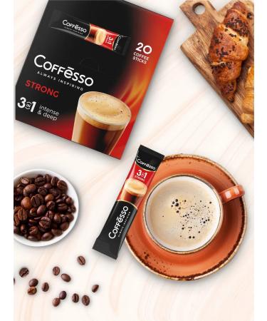 COFFESSO Soluble coffee 3 in 1 in bags strong 20 pcs - Buy Online on GoSupps.com