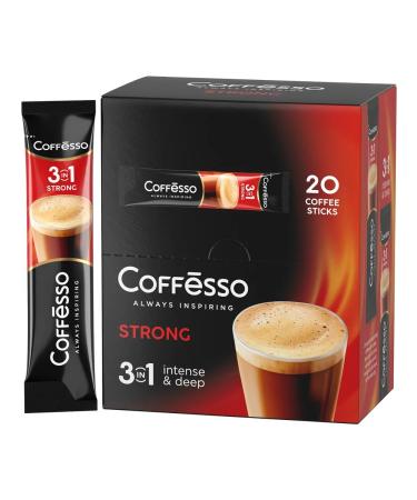 COFFESSO Soluble coffee 3 in 1 in bags strong 20 pcs - Buy Online on GoSupps.com