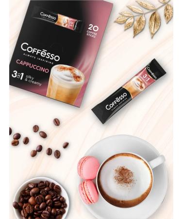 COFFESSO Soluble coffee 3 in 1 in cappuccino bags 20 pcs - Buy Online on GoSupps.com