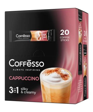 COFFESSO Soluble coffee 3 in 1 in cappuccino bags 20 pcs - Buy Online on GoSupps.com