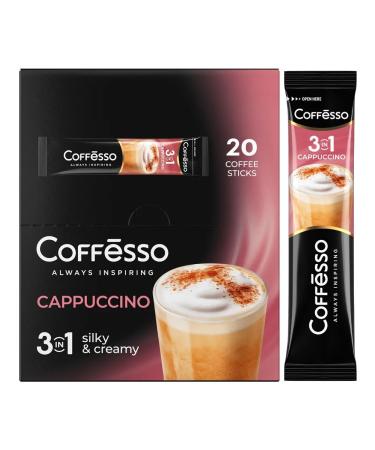 COFFESSO Soluble coffee 3 in 1 in cappuccino bags 20 pcs - Buy Online on GoSupps.com