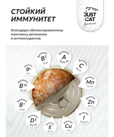 Just Cat Wet food for cats with turkey 100 g x 6 pcs - Buy Online on GoSupps.com