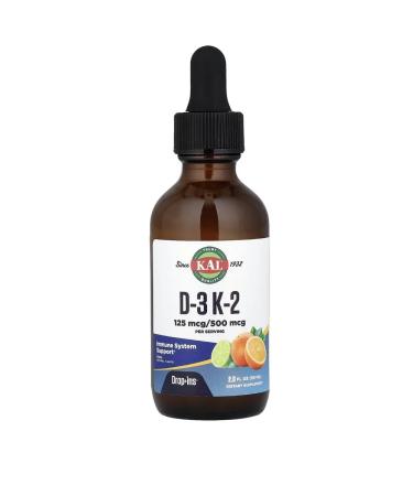 KAL Vitamins D3 and K2 in drops with citrus taste 59 ml