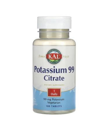 KAL Potar Citer 99 mg - Potassium Citrate 99 Mg 100 tab