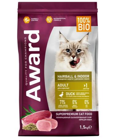 AWARD Dry food for cats duck and turkey 1.5 kg - Buy Online on GoSupps.com