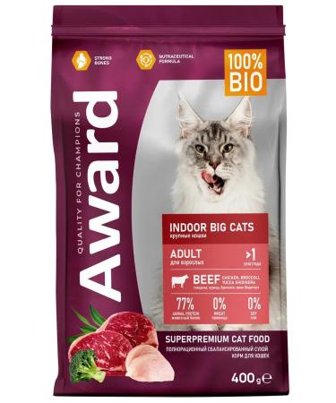 AWARD Dry food for cats beef and chicken 400 g - Buy Online on GoSupps.com