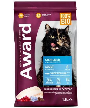 AWARD Dry food for cats white fish 1.5 kg - Buy Online on GoSupps.com
