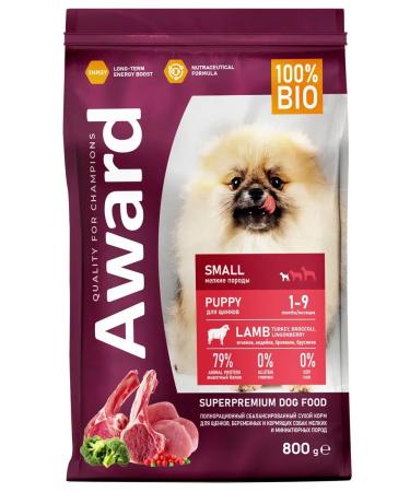 AWARD Dry food for puppies lamb and turkey 0.8 kg - Buy Online on GoSupps.com
