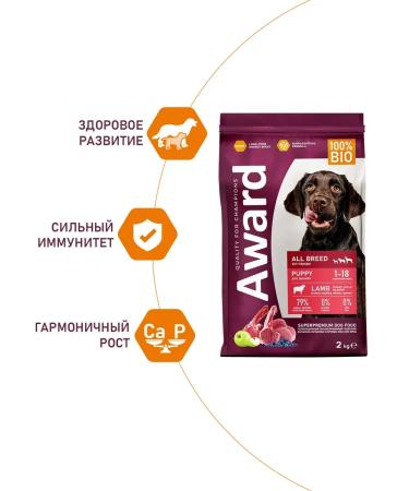 AWARD Dry food for puppies lamb and turkey 2 kg - Buy Online on GoSupps.com