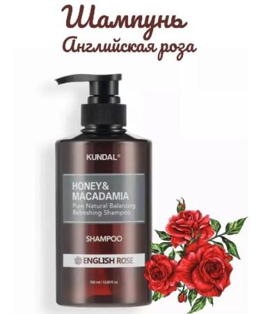 Kundal Honey shampoo Honey and Macadamia English Rose