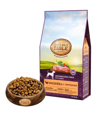 NATURE'S TABLE Dry feed for dogs turkey and vegetables 2.3kg - Buy Online on GoSupps.com