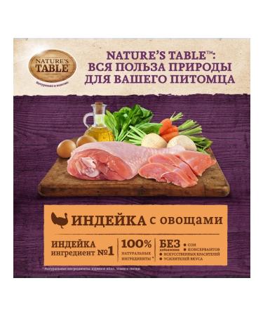 NATURE'S TABLE Dry feed for dogs turkey and vegetables 2.3kg - Buy Online on GoSupps.com