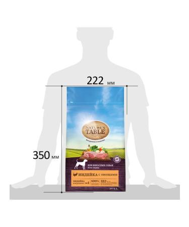 NATURE'S TABLE Dry feed for dogs turkey and vegetables 2.3kg - Buy Online on GoSupps.com