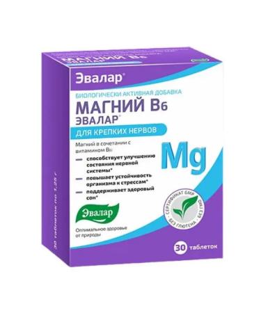 Evalar Magnesium B6 tablets 30 pcs