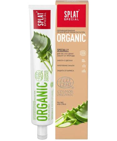 SPLAT Organic EcoCert organic 75 ml toothpaste-gel.