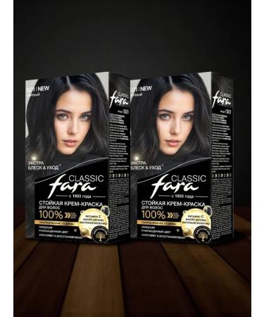 Fara Classic Hair dye tone 501 black 2pcs