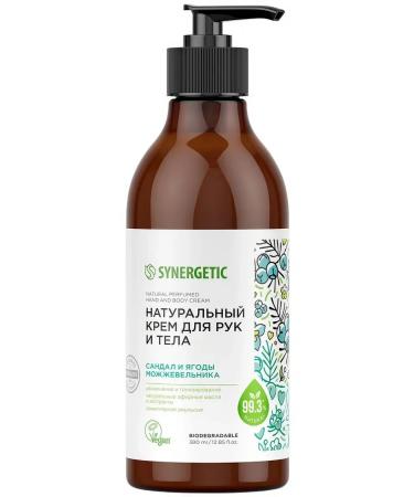 SYNERGETIC Natural cream for hands and body coconut and macadamia 380 ml