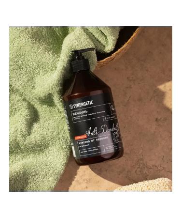 SYNERGETIC Natural male shampoo from dandruff menthol 750 ml - Buy Online on GoSupps.com